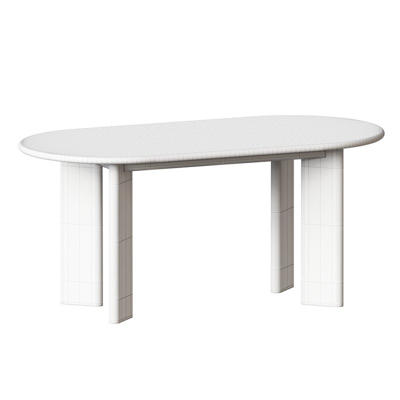 Oval Wood Dining Table - Image 5