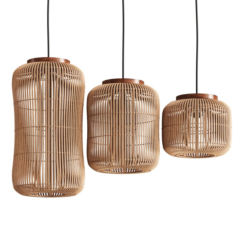 Natural Rattan Lamp by dBodhi Barrel - Image 2