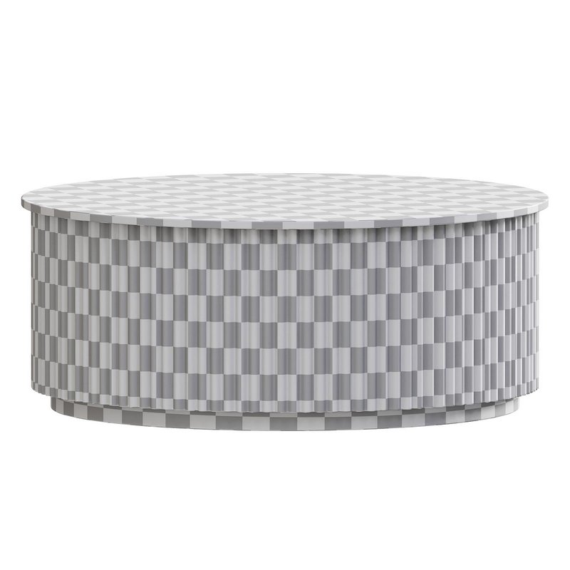 Nomad Round Coffee Table – White - Image 1