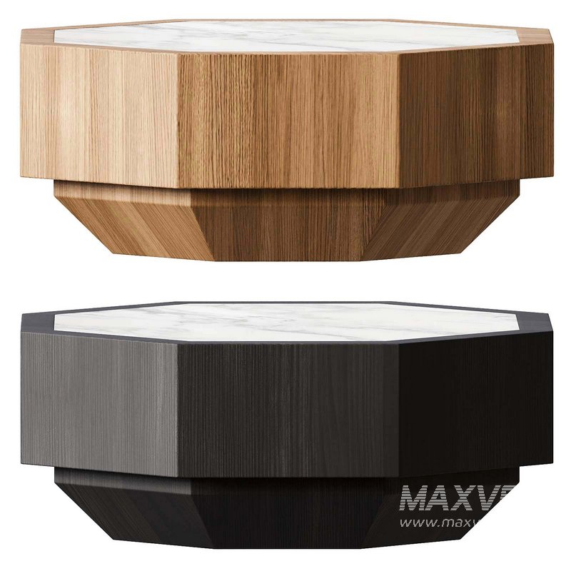 Wood Octagonal Coffee Table - Image 3