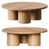 Damian 100cm Wooden Round Coffee Table ¨C Natural - Thumbnail 4
