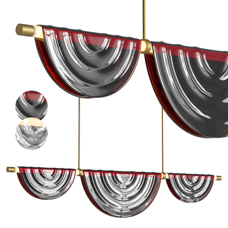 Cive Pliée Chandelier Light by HOLLY HUNT - Image 4