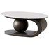 Oval White Coffee Table Low Furniture For Home - Thumbnail 5