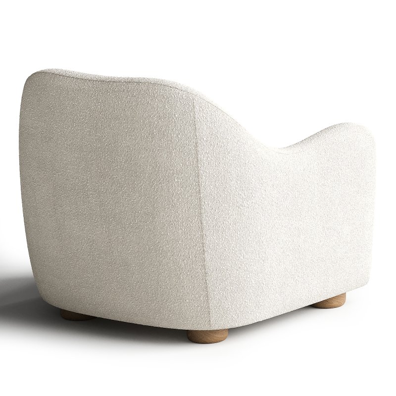 BACIO CREAM BOUCLE LOUNGE CHAIR - Image 3