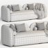 Scandinavian style velvet sofa - Thumbnail 3