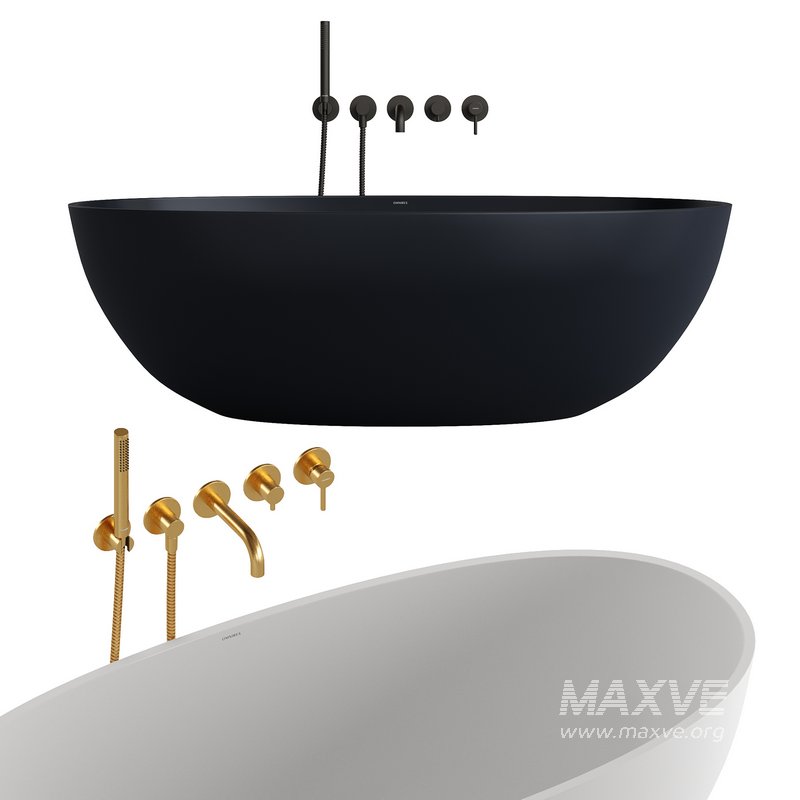 Y 5-Hole Bath Mixer and Shell Wanna by OMNIRES - Image 2