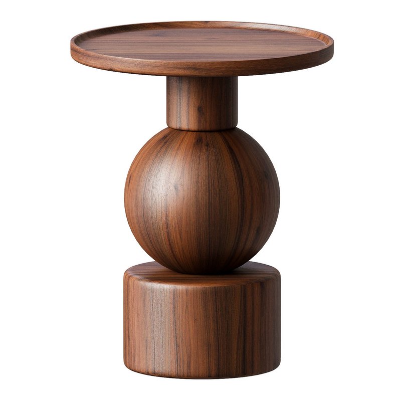Solid walnut end table, Stigido - Image 5