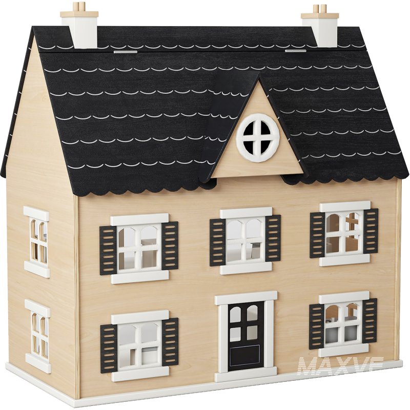 Wonder and Wise Wooden Kids Dollhouse Toy(Crate and Barrel) - Image 6