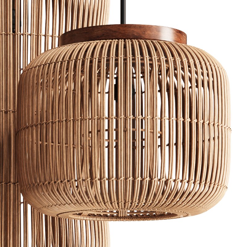 Natural Rattan Lamp by dBodhi Barrel - Image 3