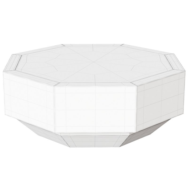 Wood Octagonal Coffee Table - Image 4