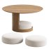 Mette Coffee Table with Stools - Thumbnail 2