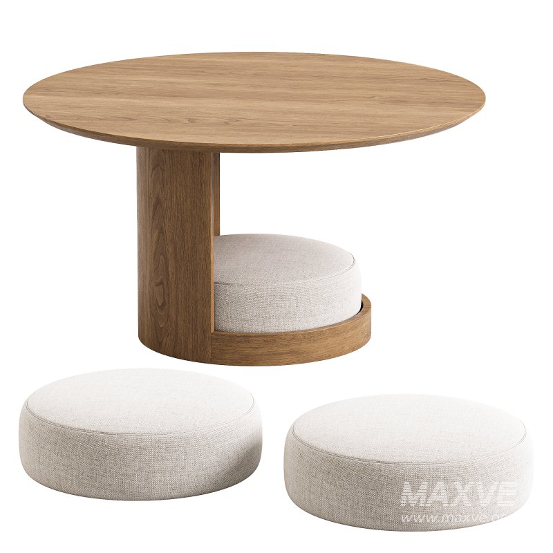 Mette Coffee Table with Stools - Image 2