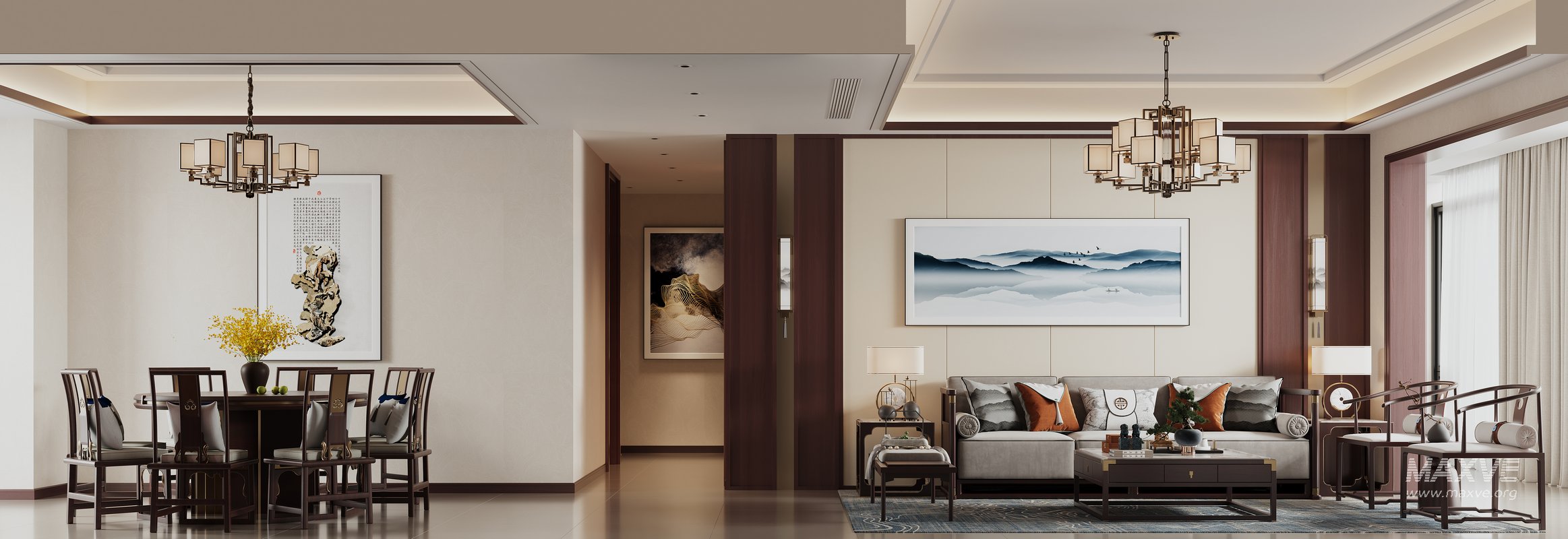 Chinese Living Room Dining Room - Image 1