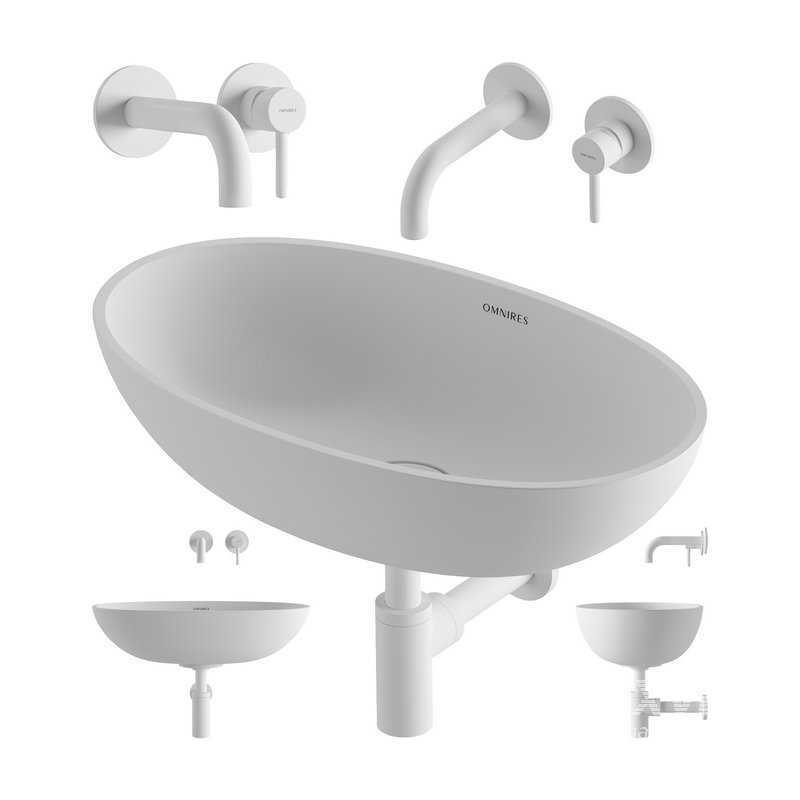 SHELL Countertop Basin and Y Basin Mixer by OMNIRES - Image 2