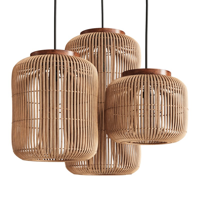 Natural Rattan Lamp by dBodhi Barrel - Image 1