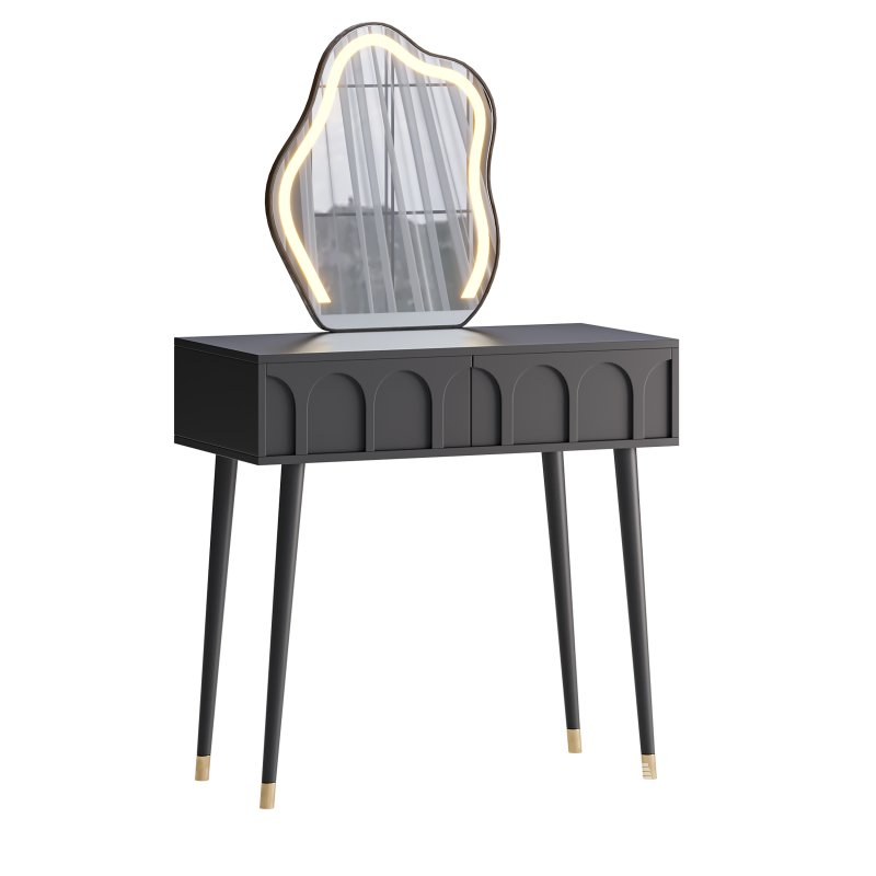 Ensemble coiffeuse avec tabouret et miroir Carmell - Image 3