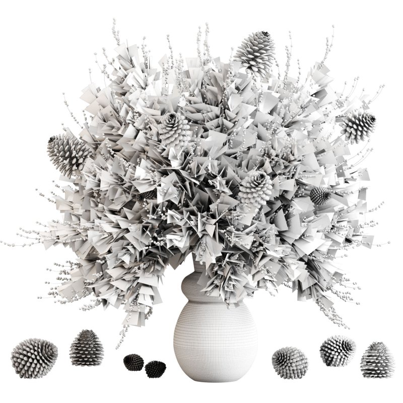 Winter pine fruit vase - Image 5