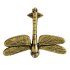 Antique Brass Dragonfly Design Front Door Knocker Vintage Style - Thumbnail 2