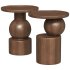 Round walnut side table - Thumbnail 3