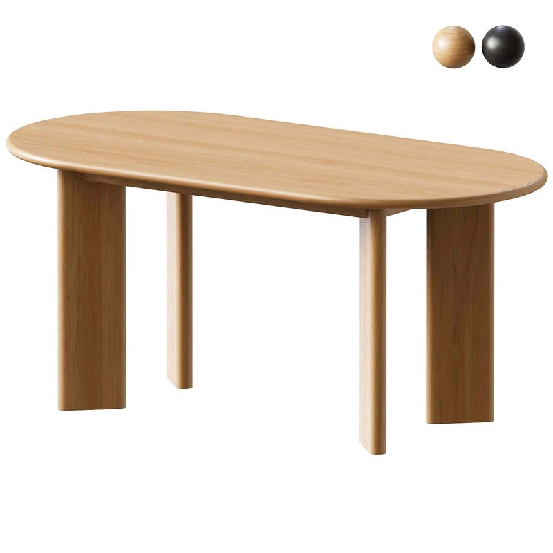 Oval Wood Dining Table - Image 6