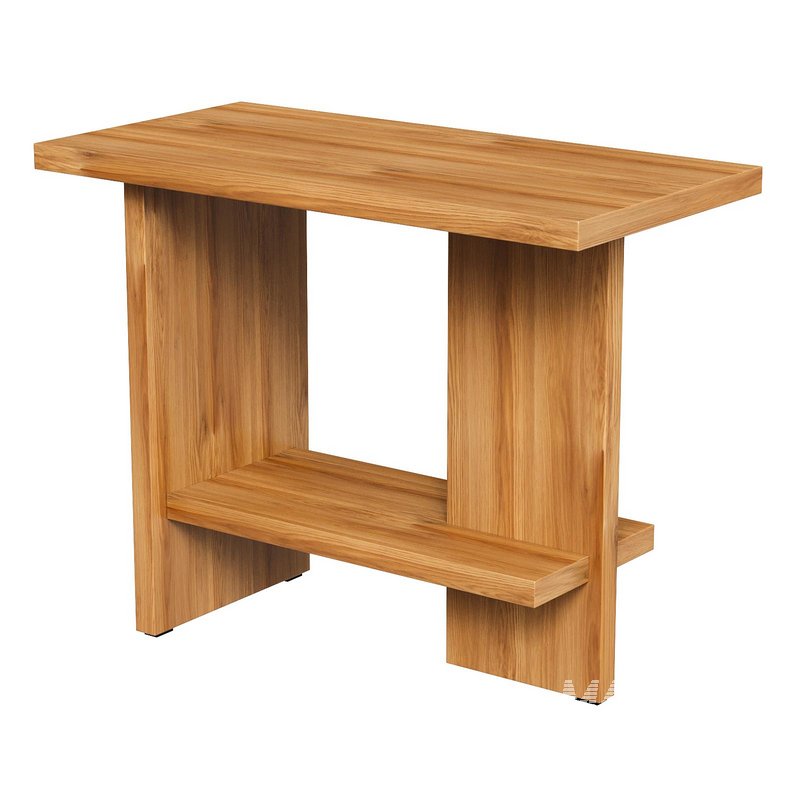 Tee Side Table, Rectangular, Matt Lacquered Oak - Image 3