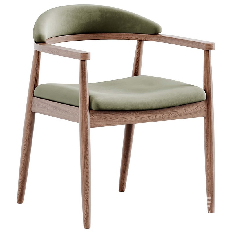 Modrest Cohen Walnut Dining Chair - Image 2