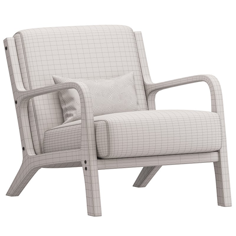 Hertford Upholstered Linen Blend Accent Chair - Image 5