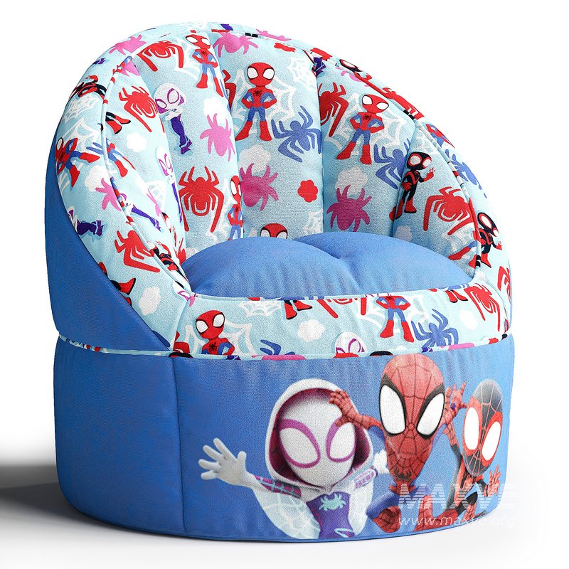 Marvel Spiderman Blue Polyester Bean Bag - Image 1