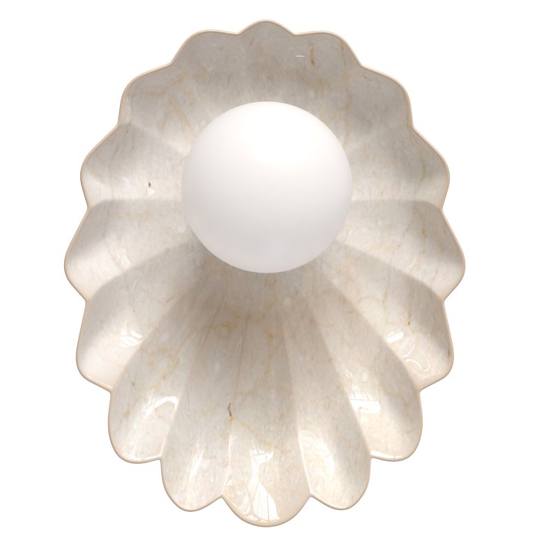 Ceramic Wall Oyster Sconce Light - Image 3