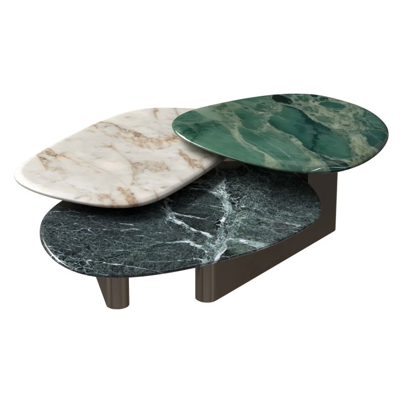 Low marble coffee table for living room - Image 1