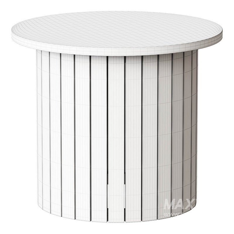 Round wooden side table - Image 4