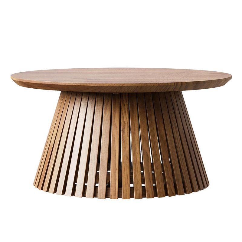 Buley Round Slatted Coffee Table - Image 3