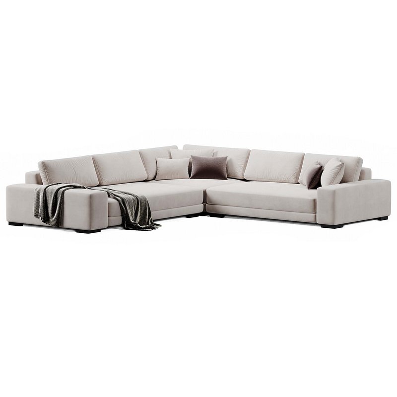 Horizon 3 L Shaped Sofa By Crateandbarrel - Image 1