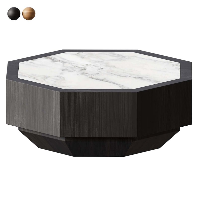 Wood Octagonal Coffee Table - Image 1