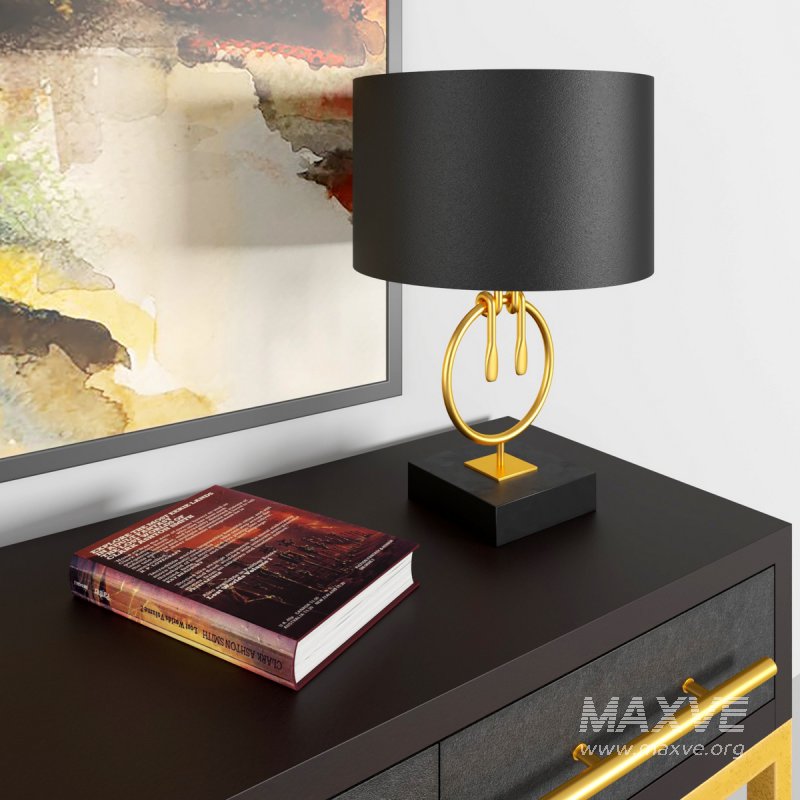 Console Table and Decor Painting of Autumn Trees - Image 3