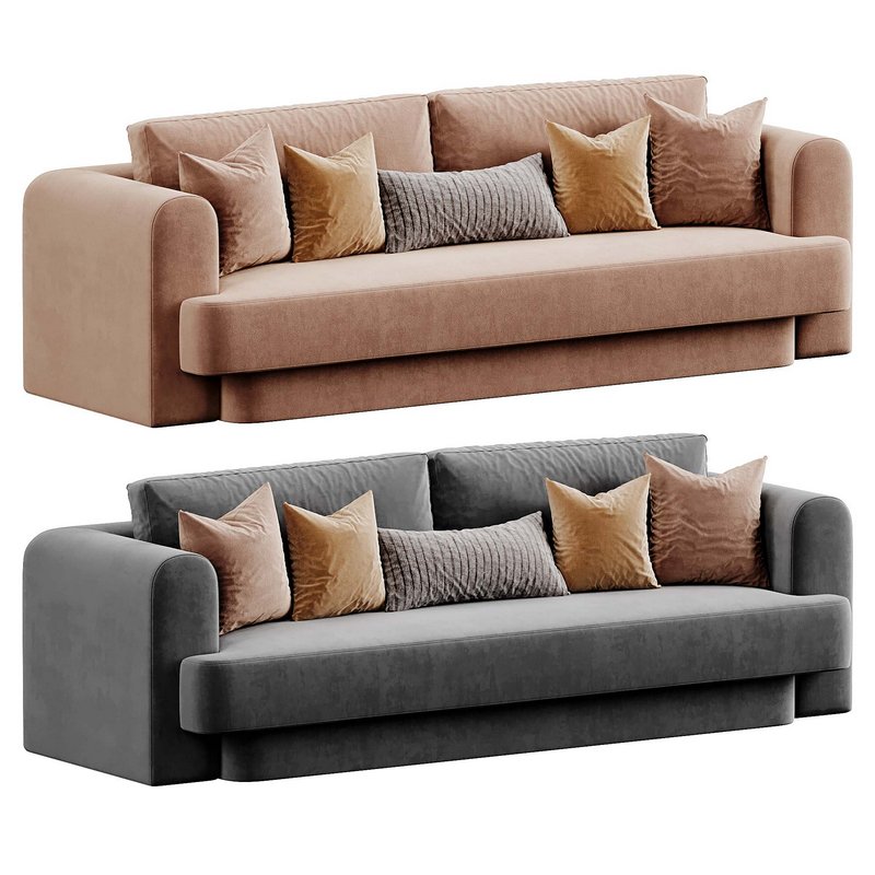 Form Camel Performance Velvet Sofa - Image 2