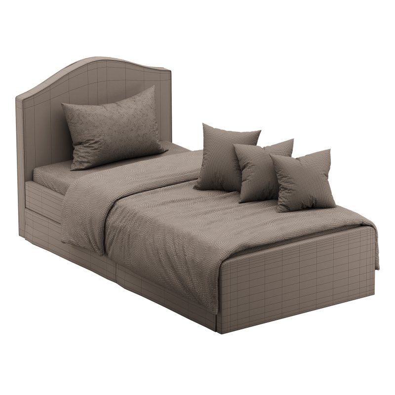 Upholstered bed frame Kilanda light beige Luroy Standard Single - Image 14