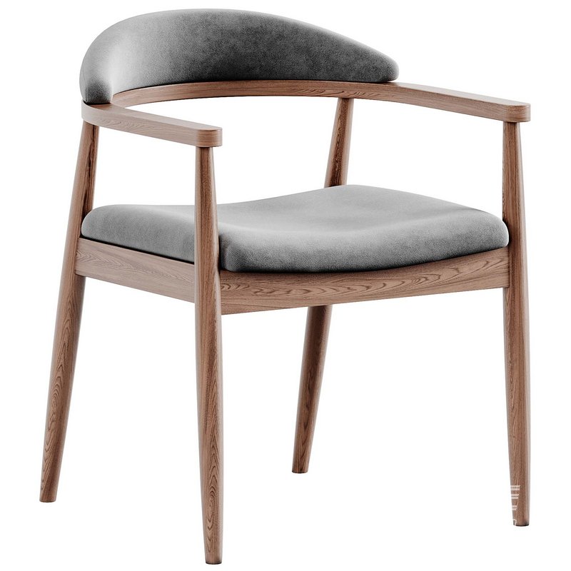 Modrest Cohen Walnut Dining Chair - Image 5