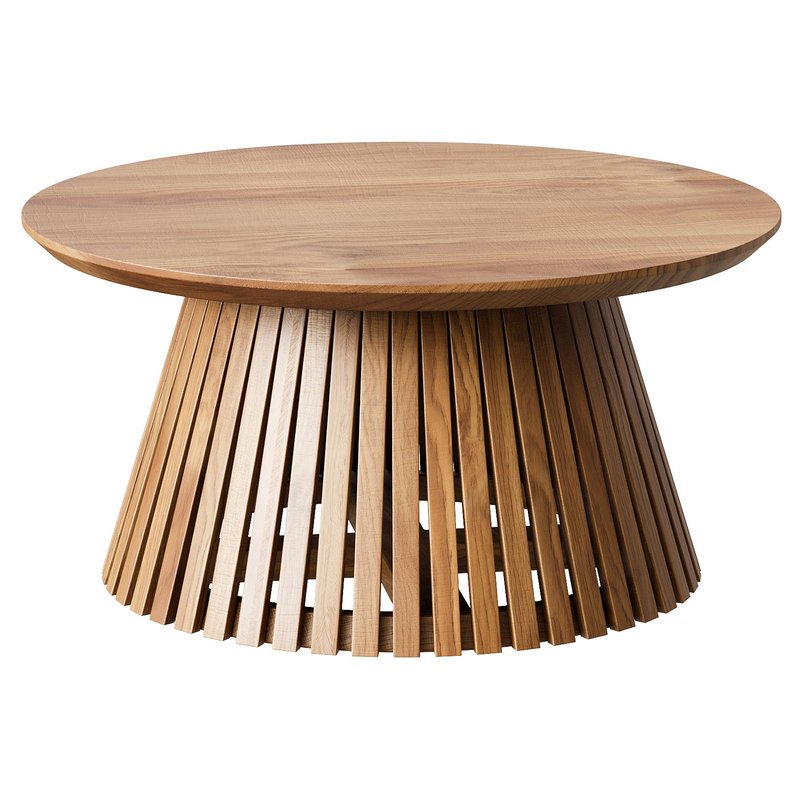 Buley Round Slatted Coffee Table - Image 2