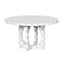 Black Wood Round Geometric Dining Table - Thumbnail 5