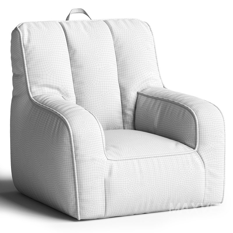 Cocomelon Square Blue Polyester Beanbag Chair for Kids - Image 2