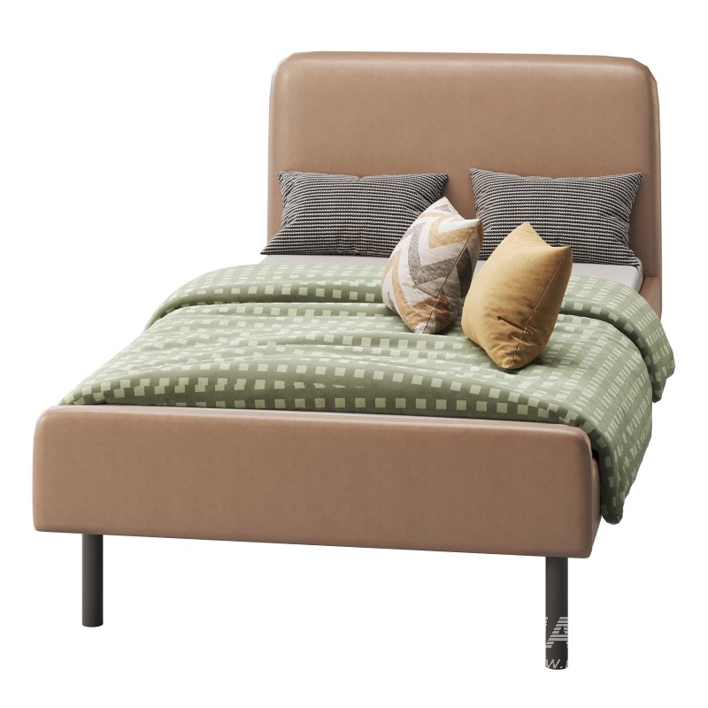 Upholstered bed frame Vissle dark grey Standard Single - Image 8