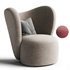 LITTLE BIG CHAIR Fabric armchair By NORR11 - Thumbnail 1