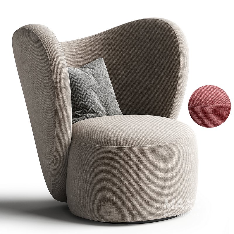 LITTLE BIG CHAIR Fabric armchair By NORR11 - Image 1