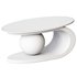 Oval White Coffee Table Low Furniture For Home - Thumbnail 7