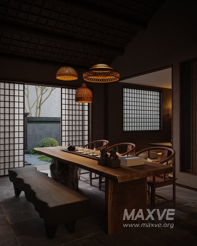 chinese courtyard tea room - Image 4