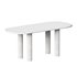 Pine Solid Wood Oval White Dining Table - Thumbnail 3