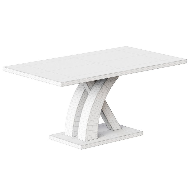 White High Gloss Dining Table - Image 7