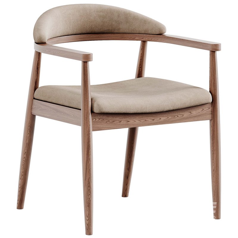 Modrest Cohen Walnut Dining Chair - Image 4