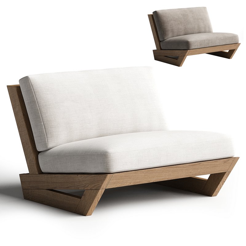 SUNSET TEAK OUTDOOR LOUNGE CHAIR - Image 1